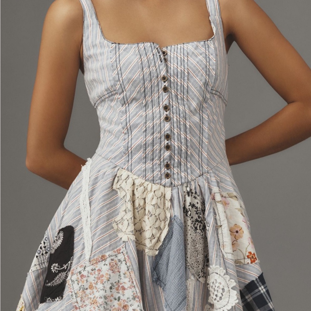 Anthropologie sold-out The Jenna Drop-Waist Midi Dress by Pilcro Size 10 NWT